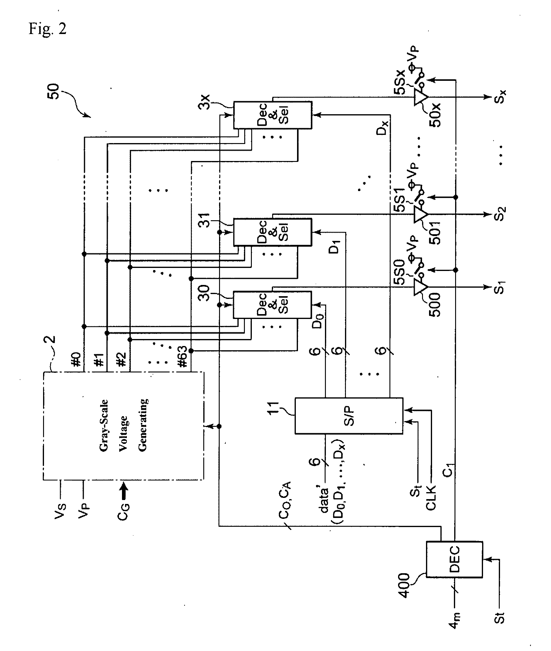 Matrix Addressing Method and Circuitry and Display Device Using the Same