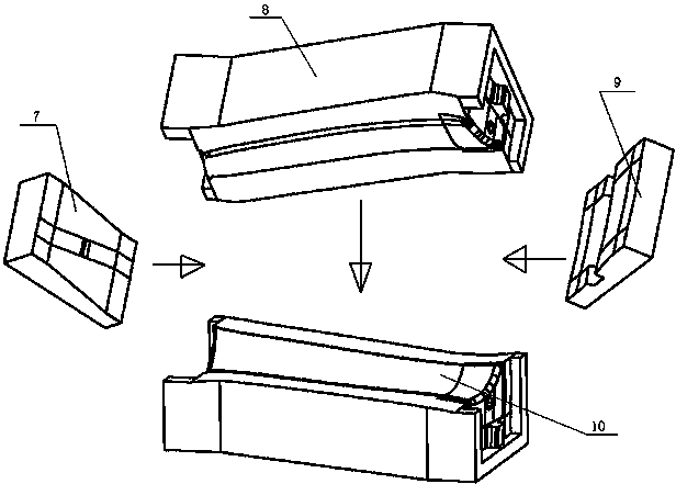 Composite material stator blade of an engine and preparation method thereof