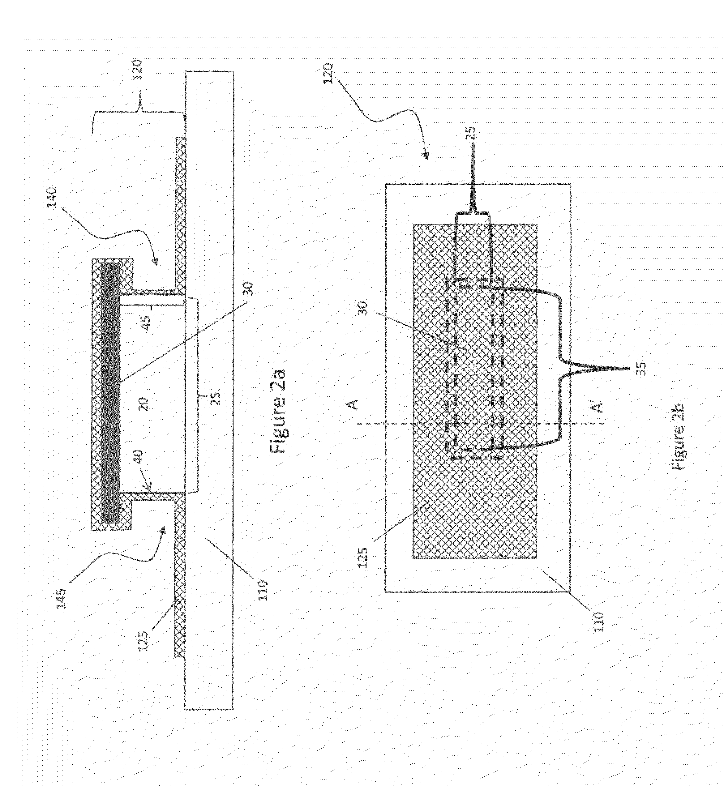 Vertically spaced electrode structure