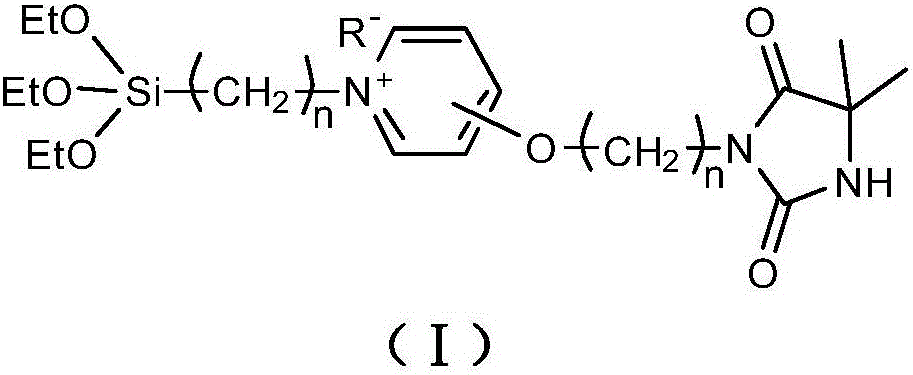 Immobilized pyridine quaternary ammonium salt halamine precursor as well as synthesis method and application thereof