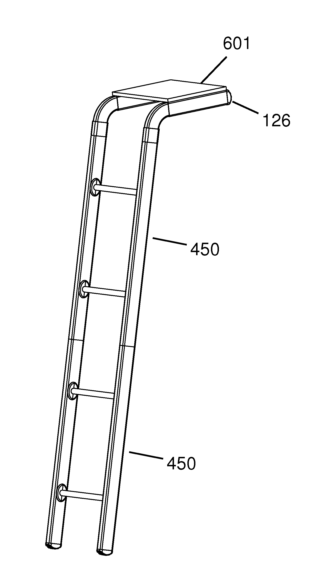 Ultra lightweight segmented ladder/bridge system accessories