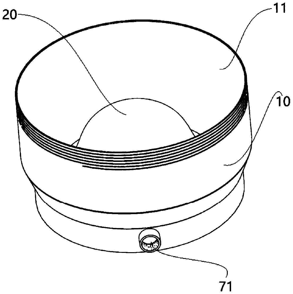 Nozzle capable of achieving atomization under synergy of bubbles