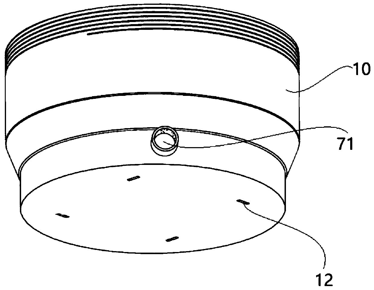 Nozzle capable of achieving atomization under synergy of bubbles