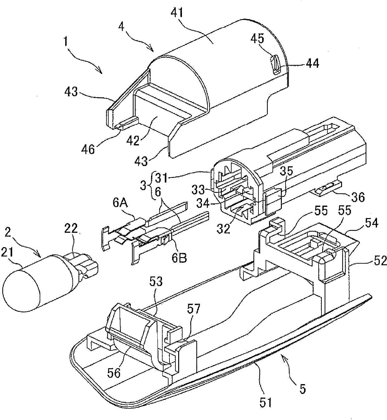 Bulb socket and lighting device