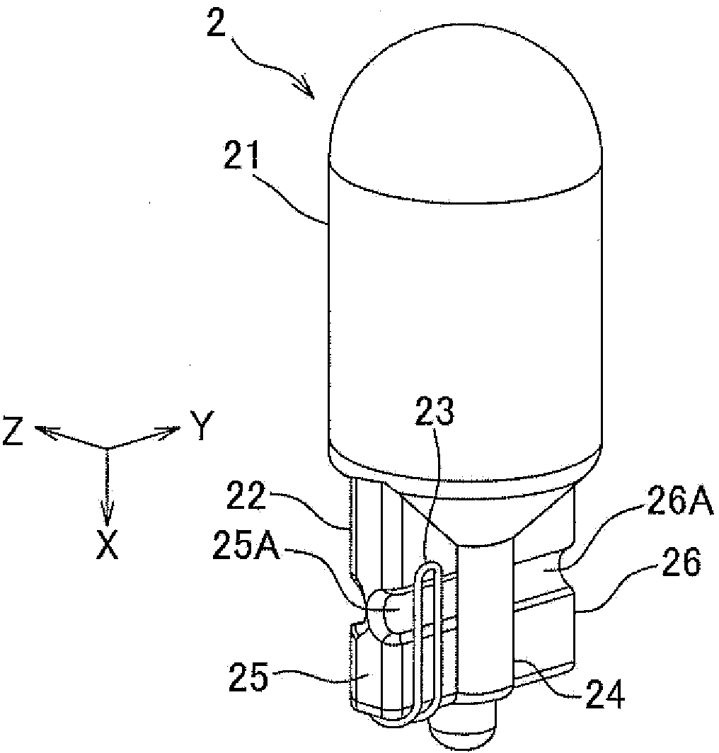 Bulb socket and lighting device