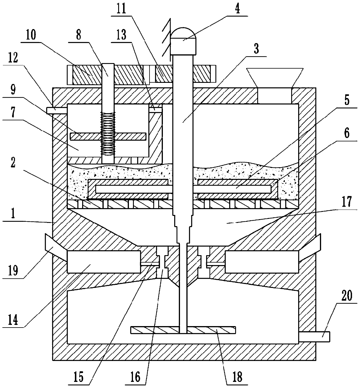 Wooden door surface pit filling device