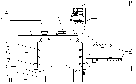 Pneumatic type blueberry picking machine