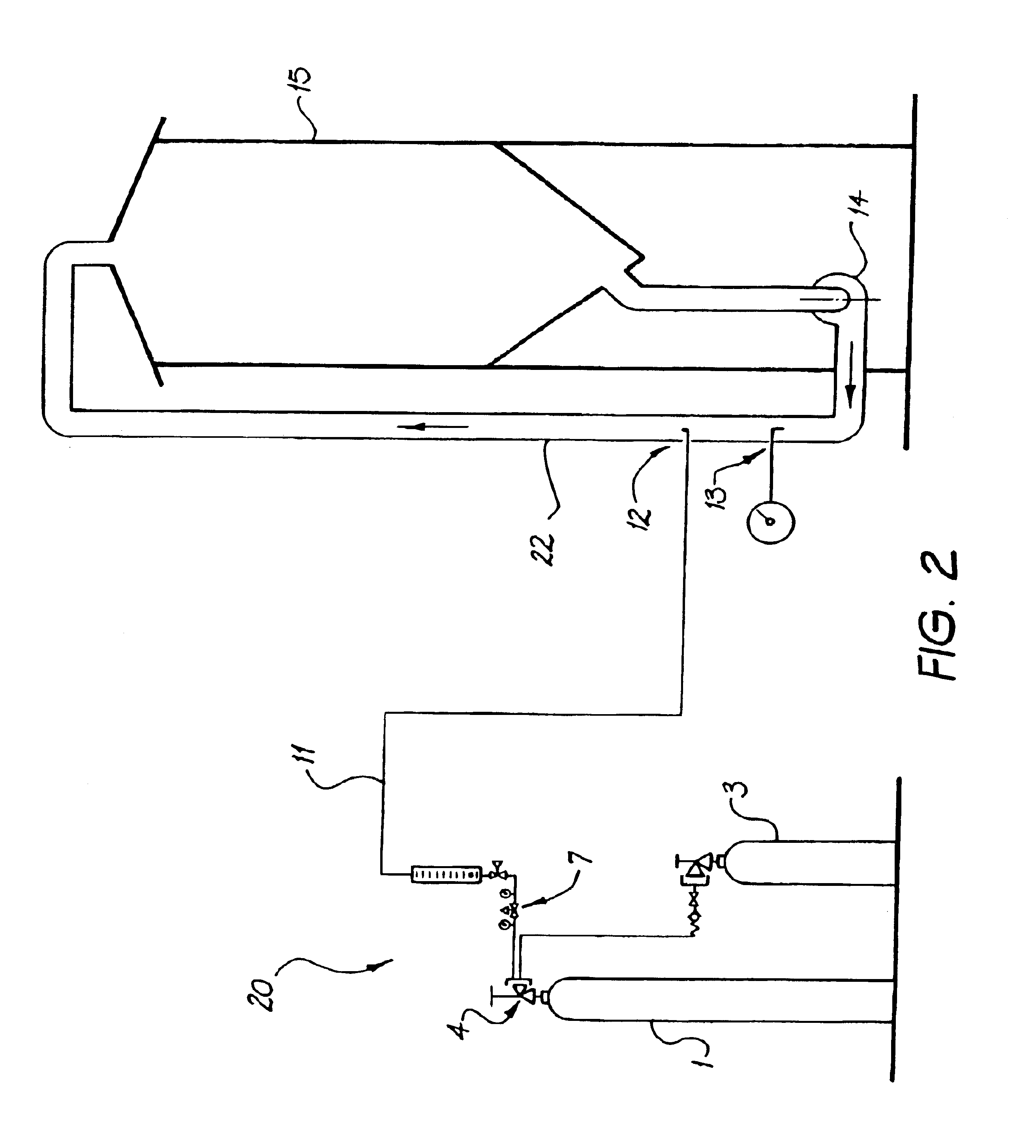 Process and apparatus for supplying a gaseous mixture