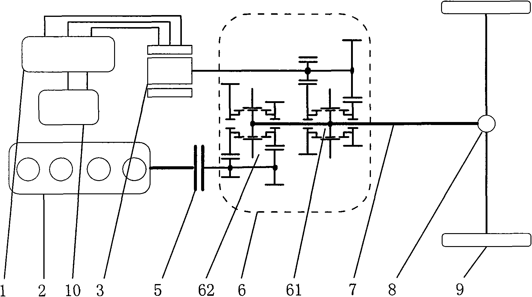 Dual-drive dual-control continuously variable transmission hybrid power system