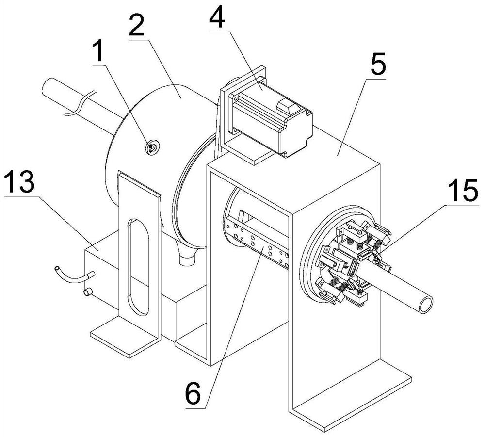 Deep rust removal equipment for outer surface of steel pipe