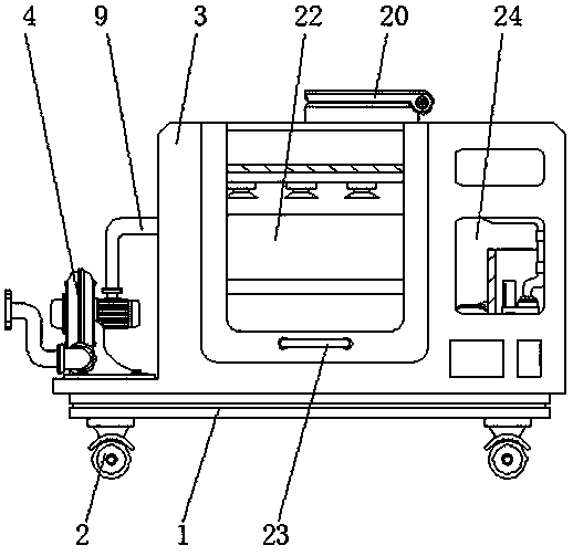 Dust collection processing device used in stone crushing process