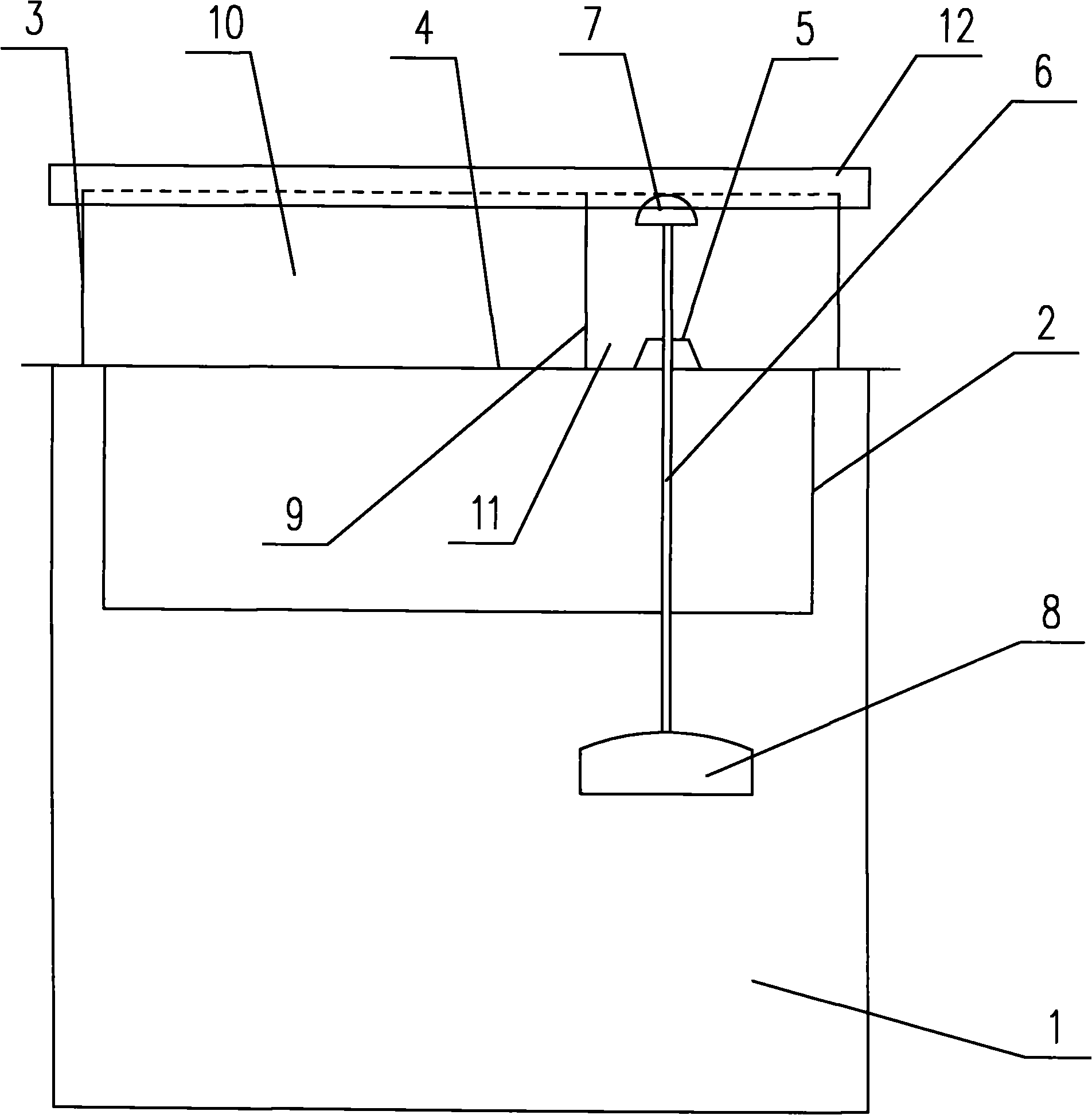 Partitioned diesel engine water tank filter