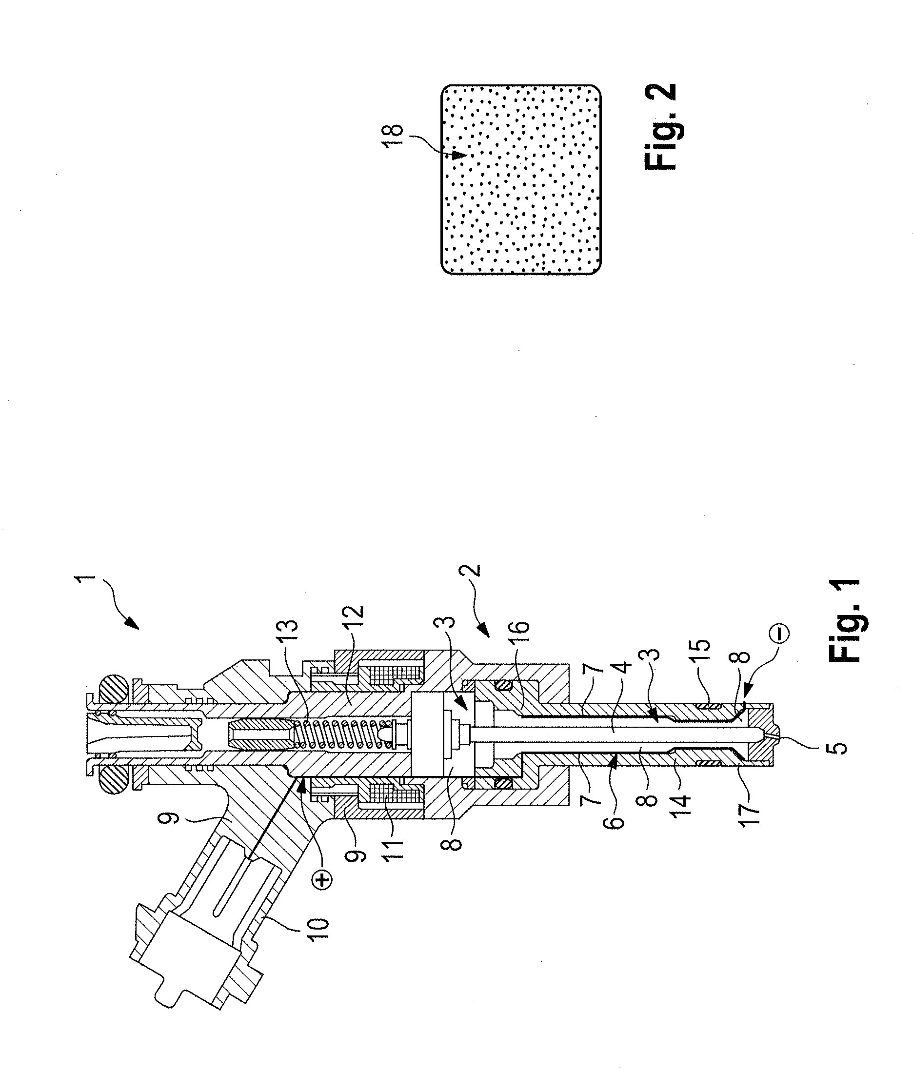 Heatable injector for fuel injection in an internal combustion engine