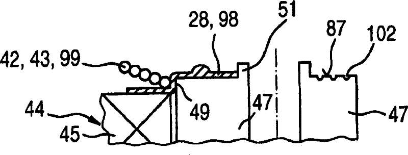 Blocking apparatus, gearbox drive unit containing a blocking apparatus, as well as a method for production of a gearbox drive unit