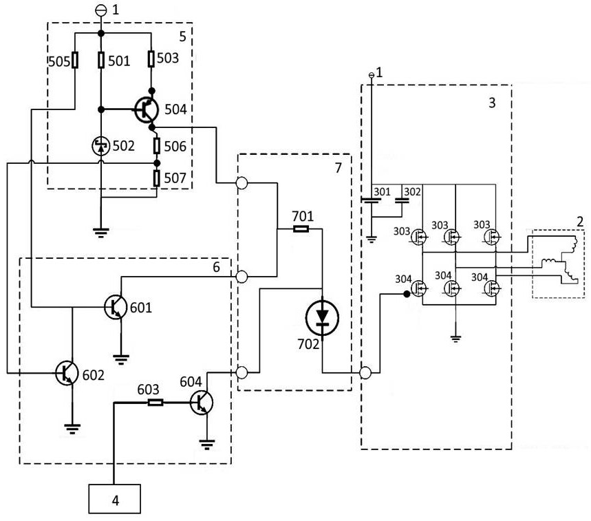 Motor abnormality protection circuit