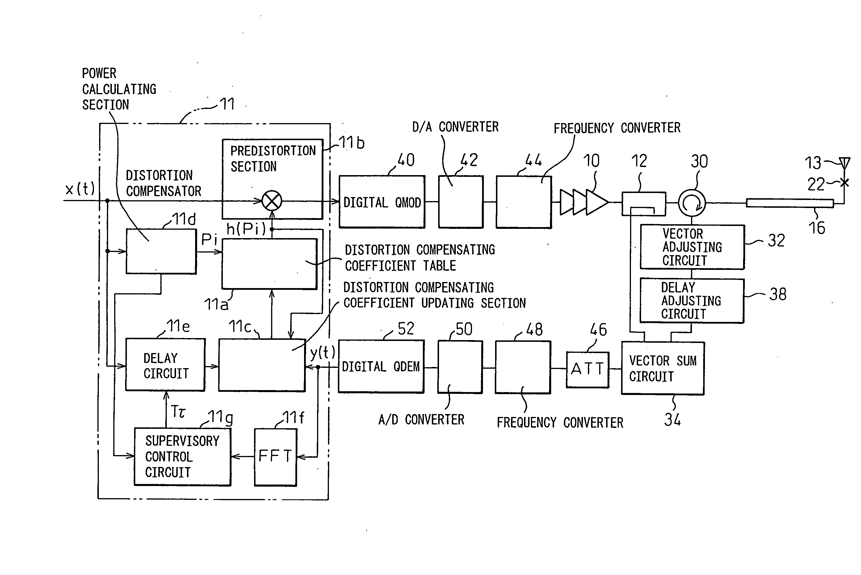 Signal extraction circuit and distortion-compensated amplifier incorporating the same