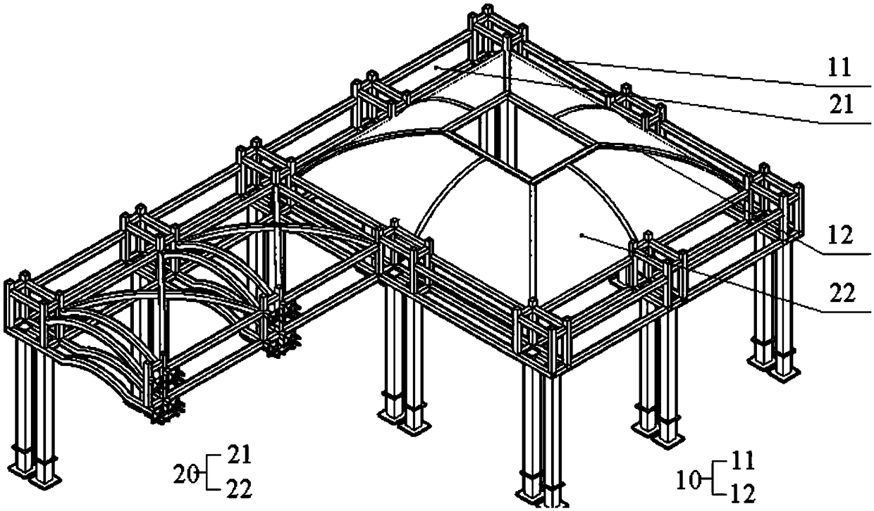A design and construction method of an outer frame of a steel structure and an inlaid decorative structure thereof