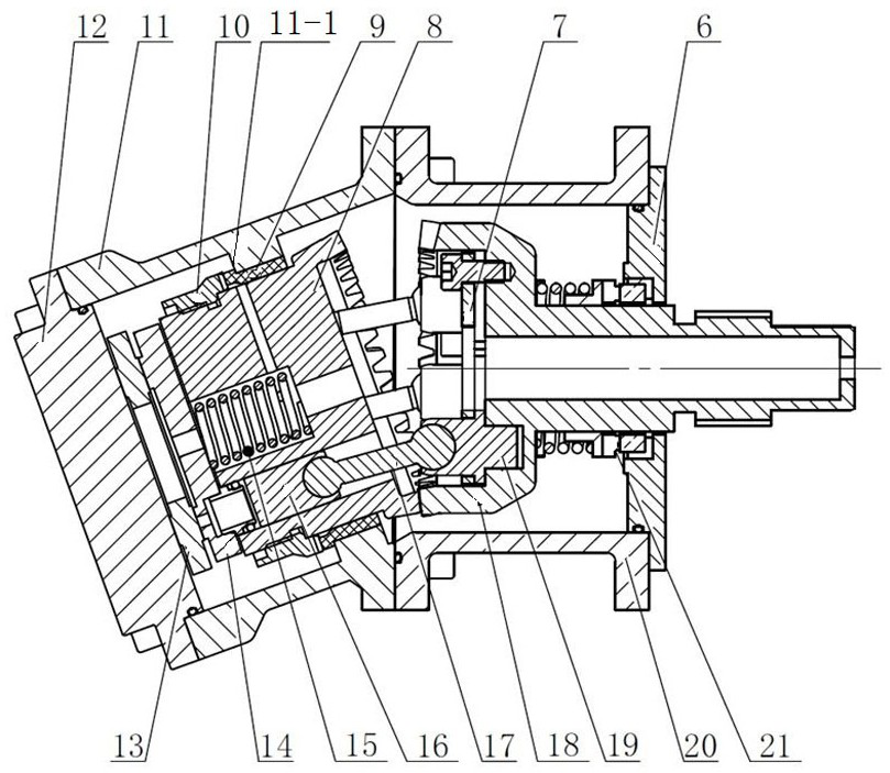 Inclined shaft plunger type hydraulic motor pump