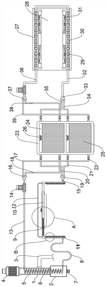 Thermal circulation system for wrapping tape production line