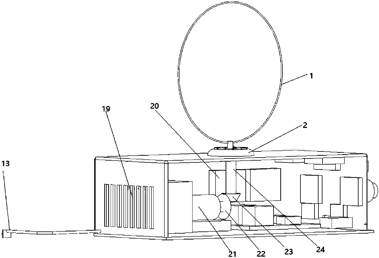 Teaching device based on emission device in electromagnetic coupling transmission, and experiment method