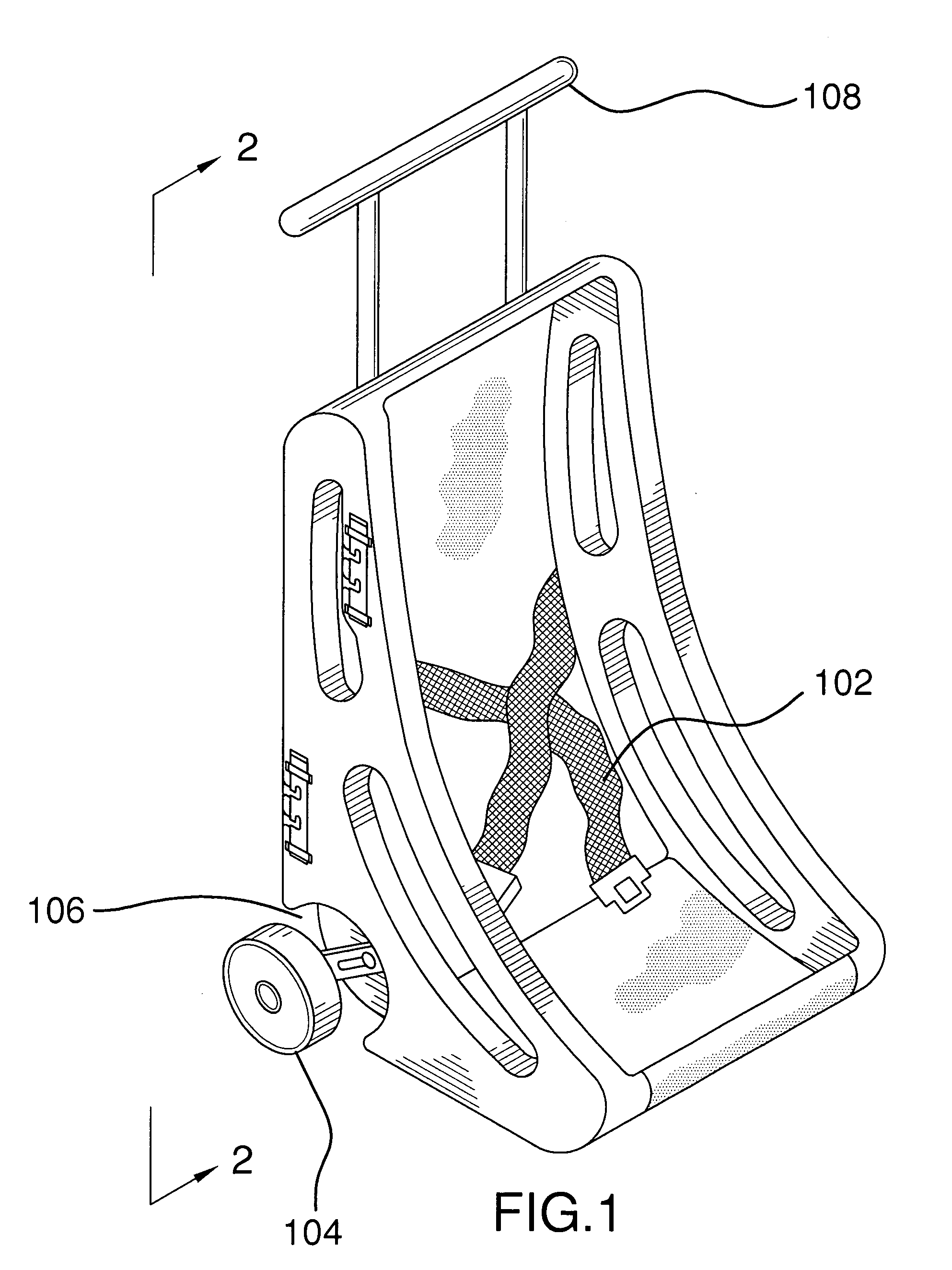 Apparatus for an integrated child restraint seat and transport for carry on luggage