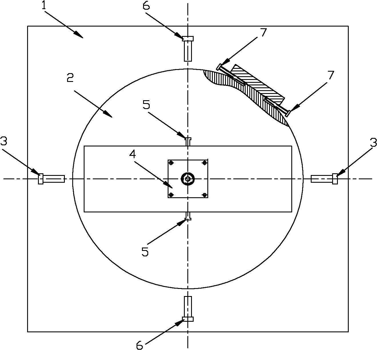 Triaxial rotating work platform for optical element detection