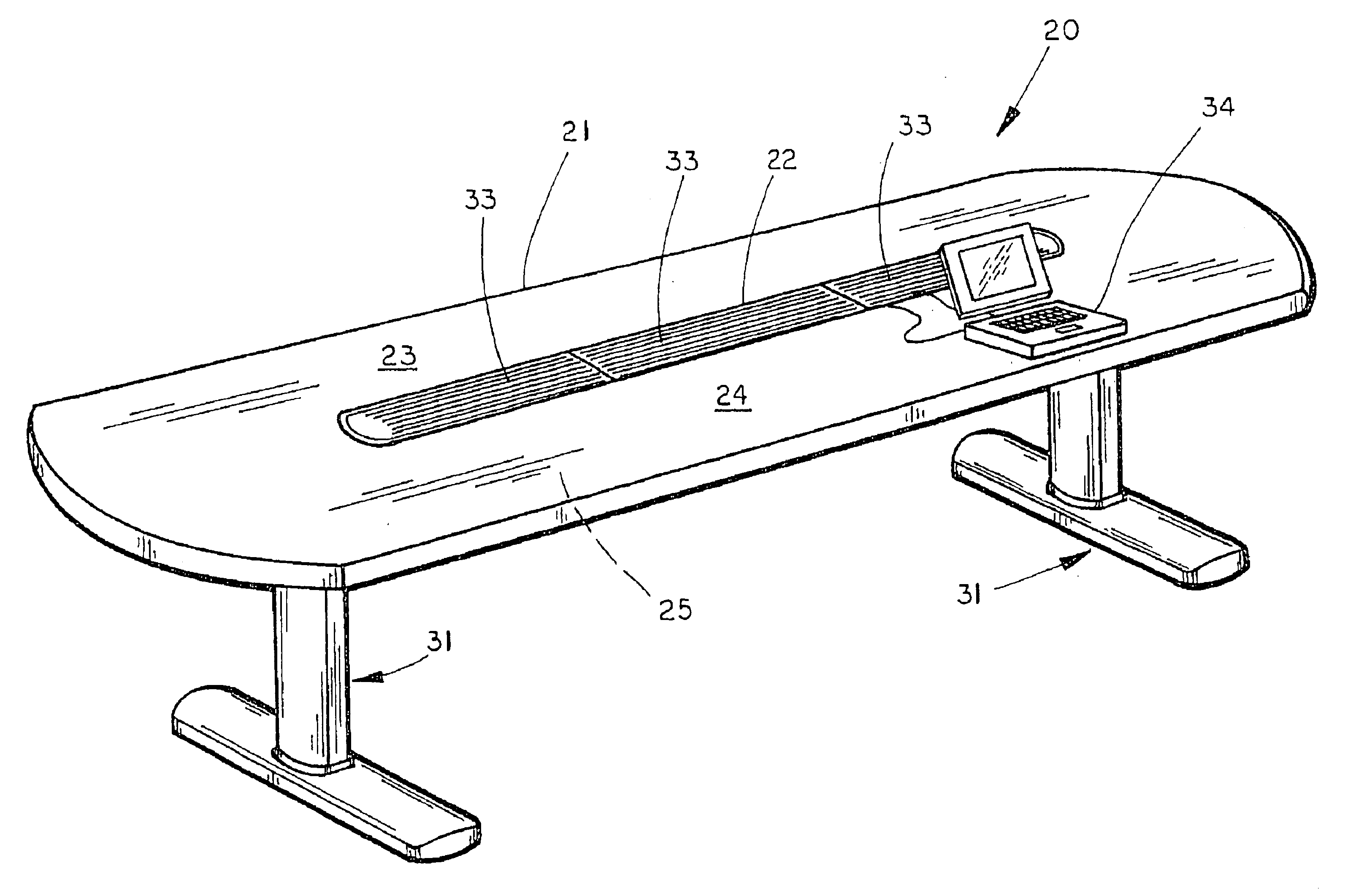 Table with two-way cover for utility access