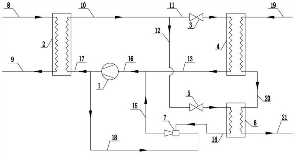 Jet compression type deep condensation dead steam heat pump circulation system