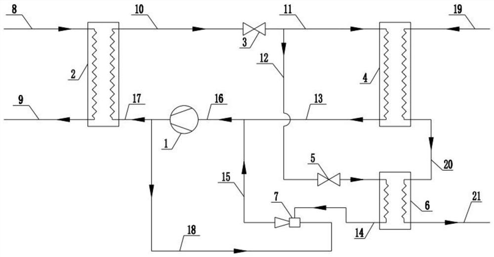 Jet compression type deep condensation dead steam heat pump circulation system