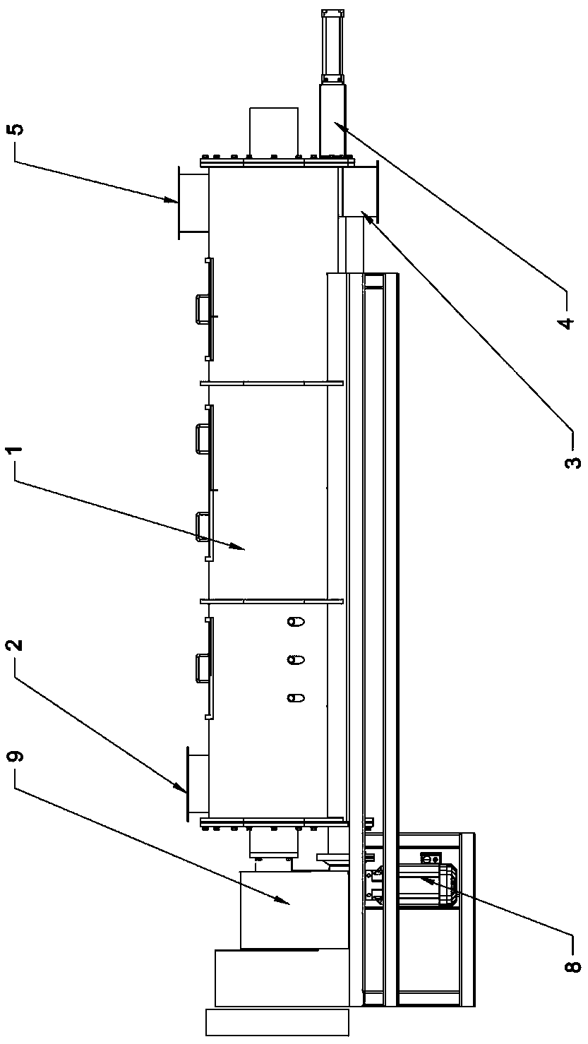 Residue-free curing machine and curing method of materials