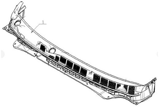 Right-rudder automobile front cover decorating part