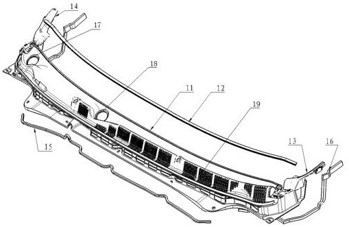 Right-rudder automobile front cover decorating part