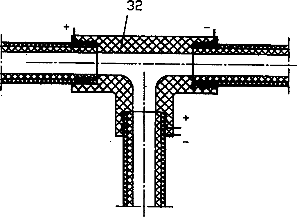 Plastic pipe network connected by pipe jointers made of refractory non-cross-linked poly ethylene