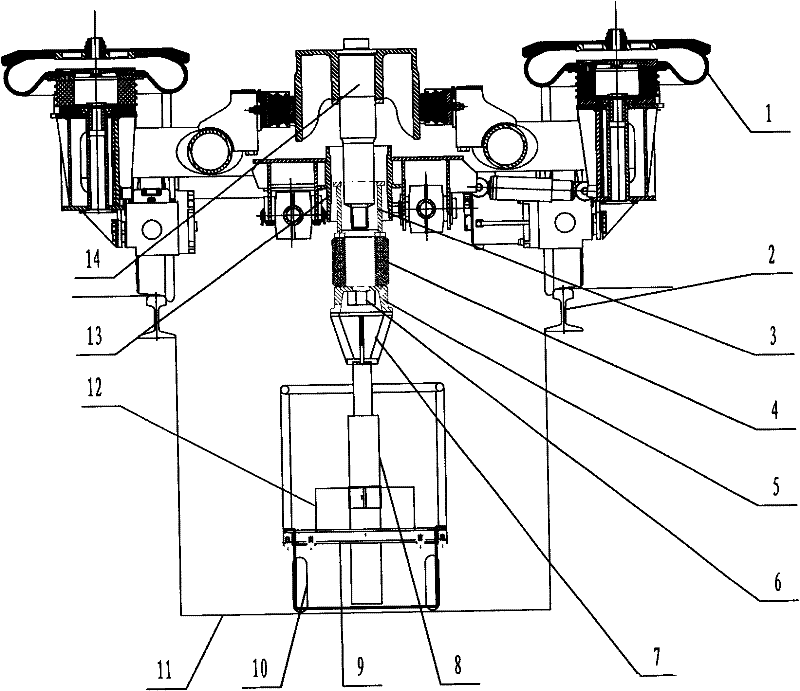 Motor-driven hydraulic lifting machine for mounting urban rail vehicle tractor body