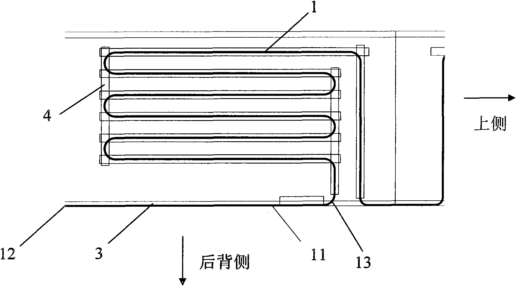 Refrigerator condensator installation structure