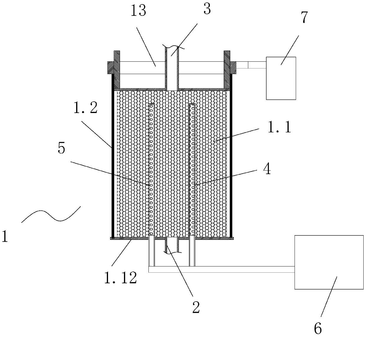 Molecular sieve cylinder and screening device