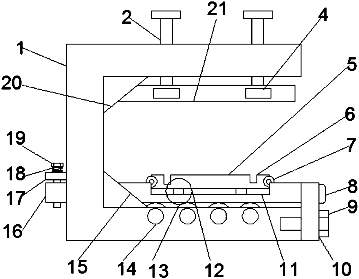 Carrying support of passenger car engine air conditioner