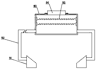 Panel paint-spraying device for compact shelving production
