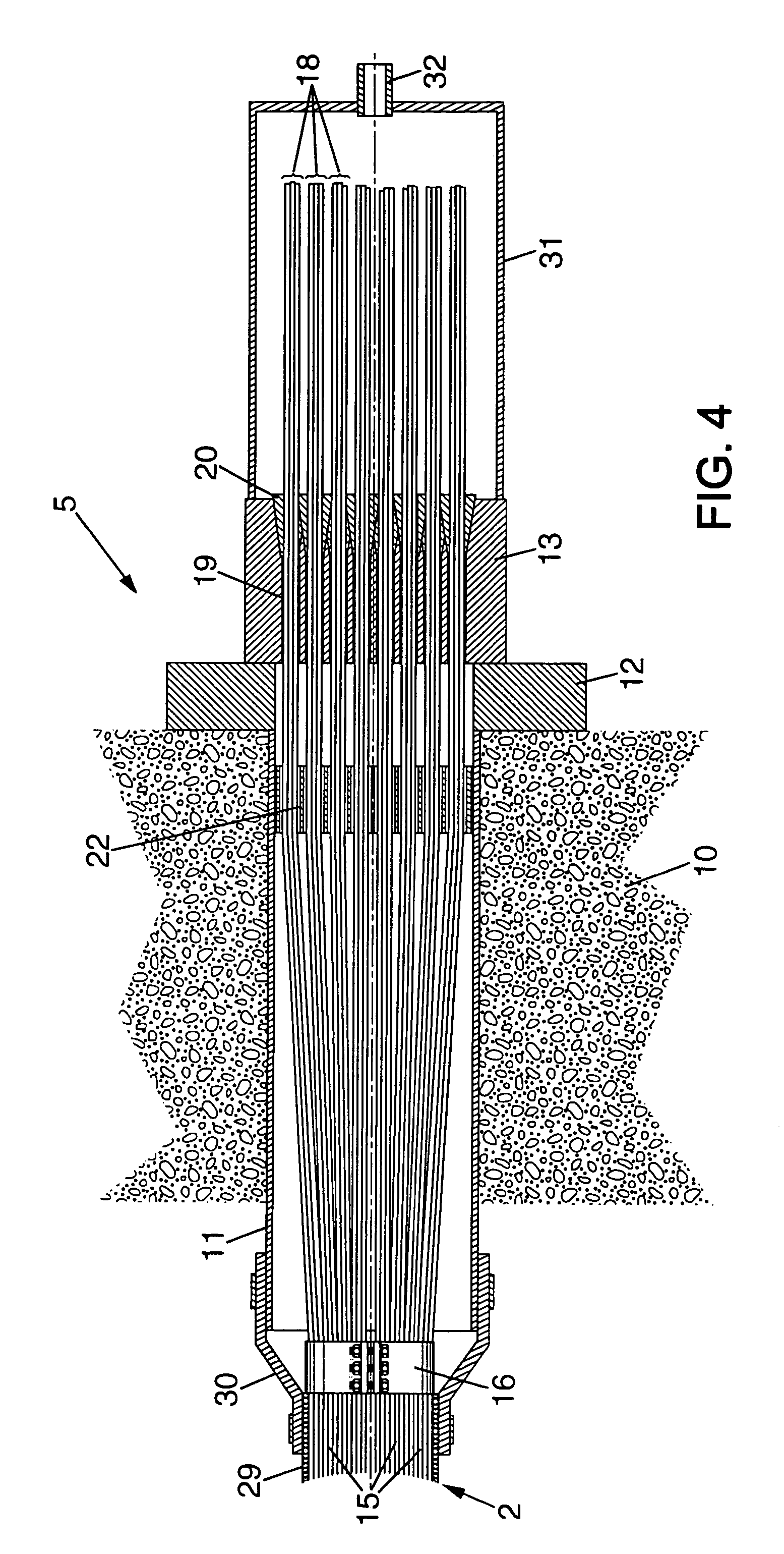 Method for anchoring parallel wire cables and suspension system for a construction work