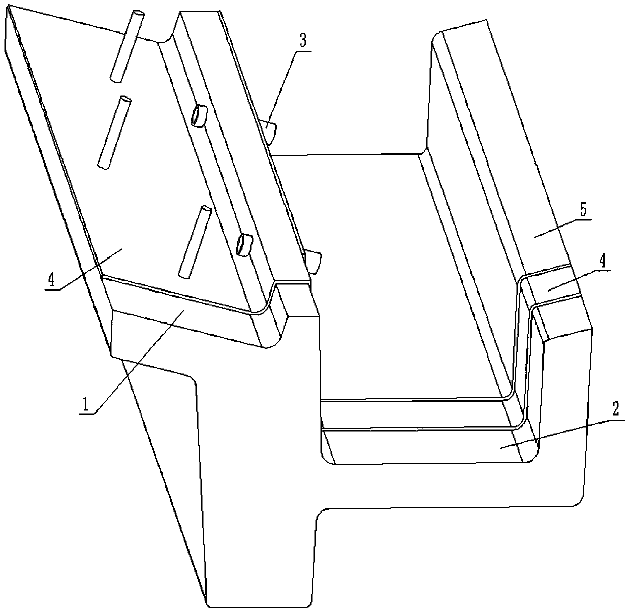 Waterproof structure of pitched roof eave gutter and construction method of waterproof structure