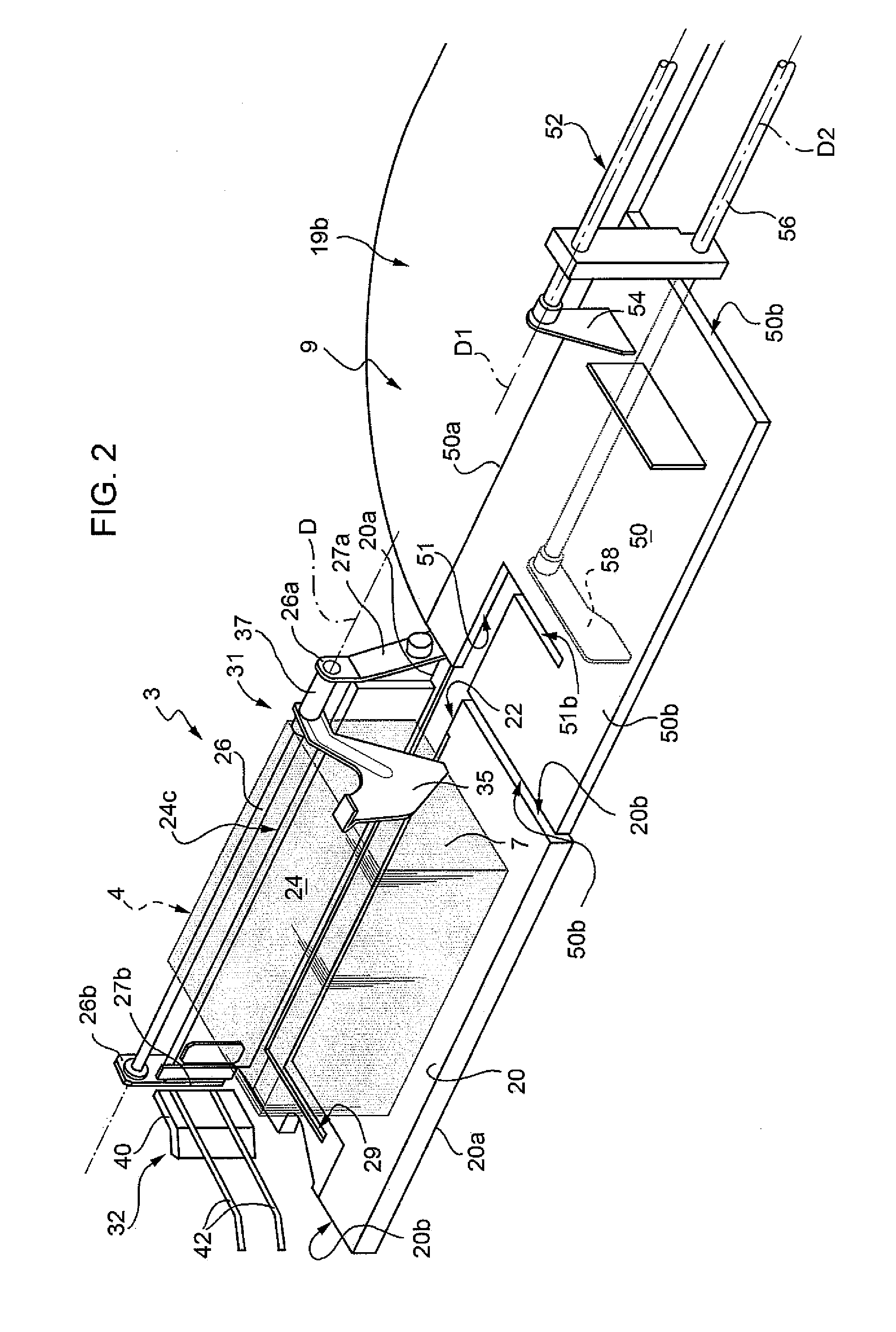 Device for processing mail items in bundles