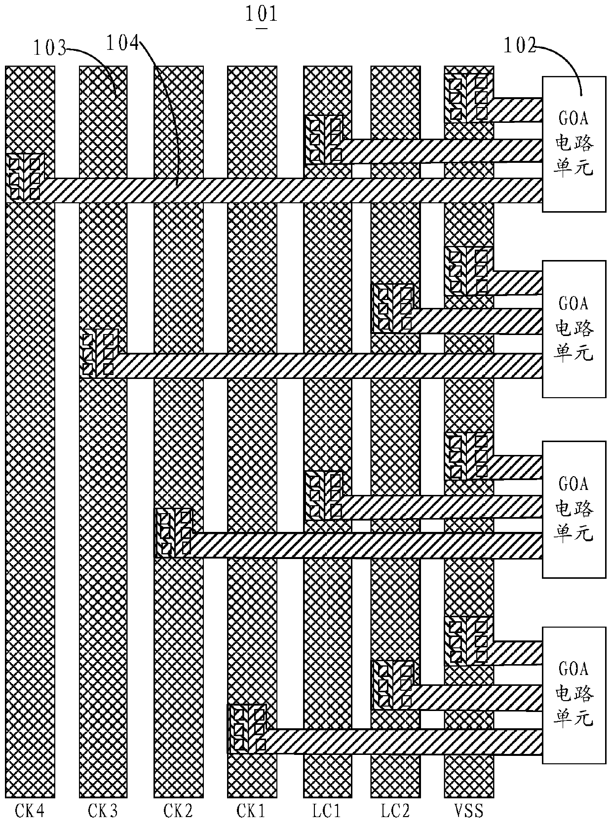 A goa circuit, display panel and display device