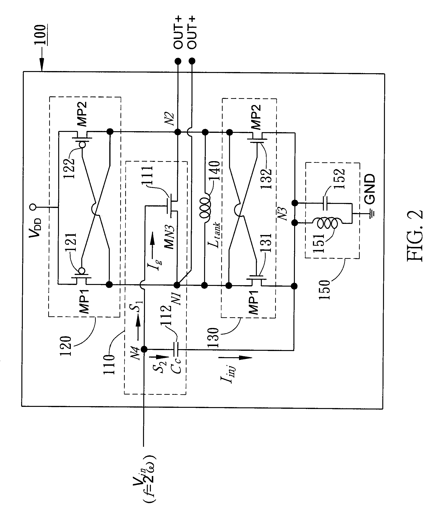 Dual-injection locked frequency dividing circuit