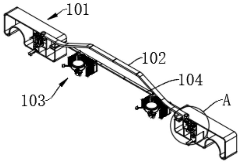 A frame structure switchable track type maintenance trolley