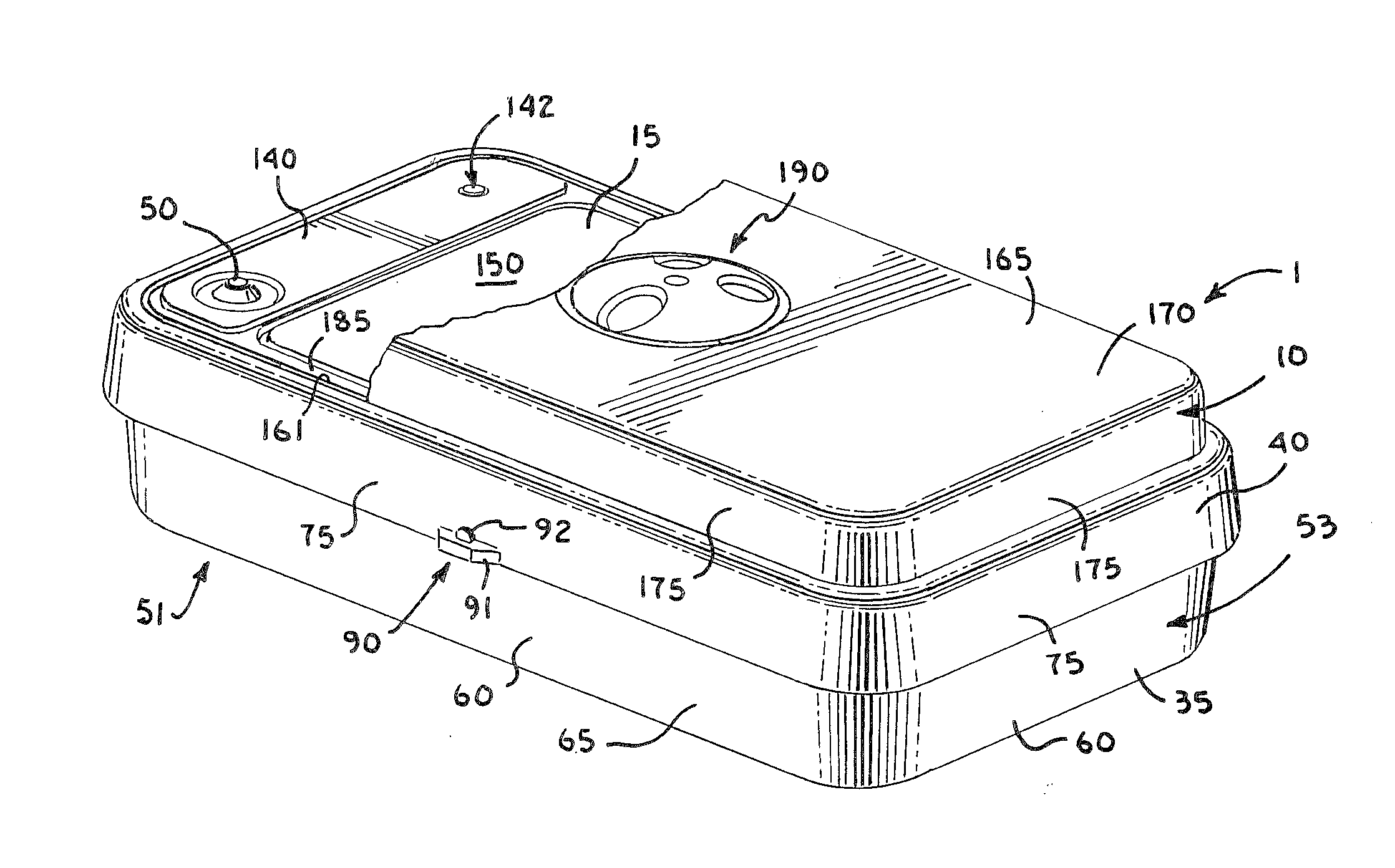 Device for storing, marinating, transporting and serving food including warming cover and cutting board and method therefor