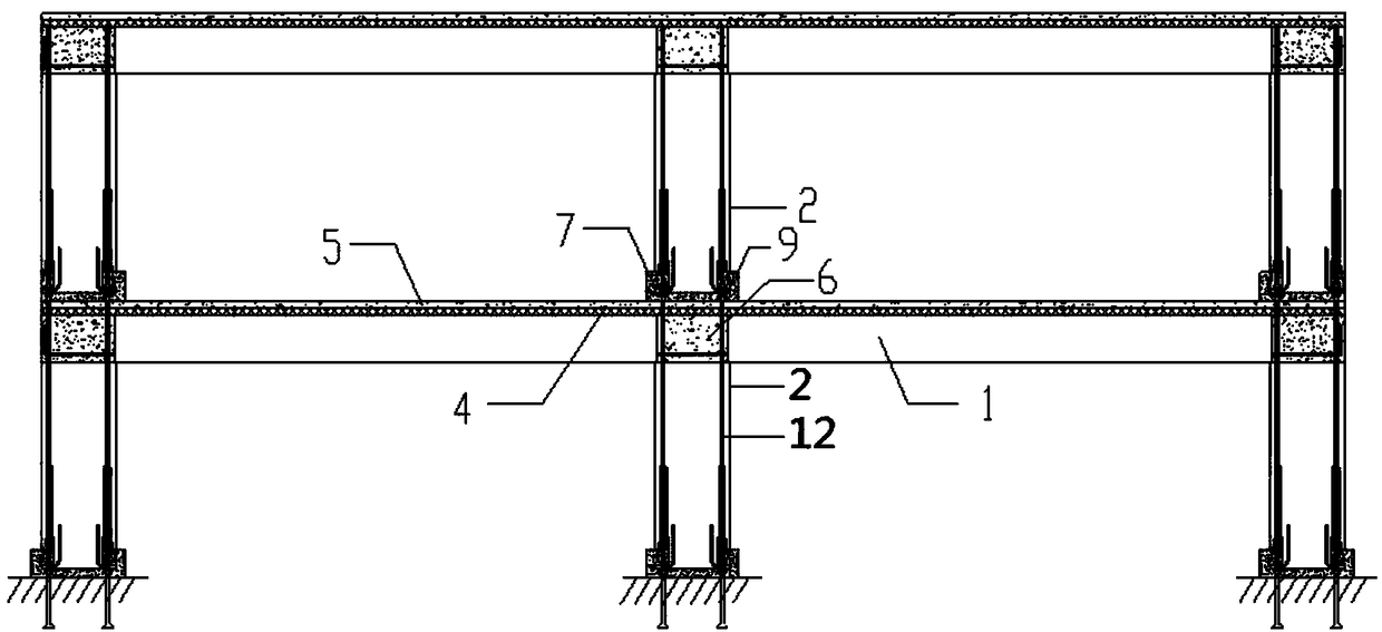 Bolt connecting prefabricated concrete frame structure