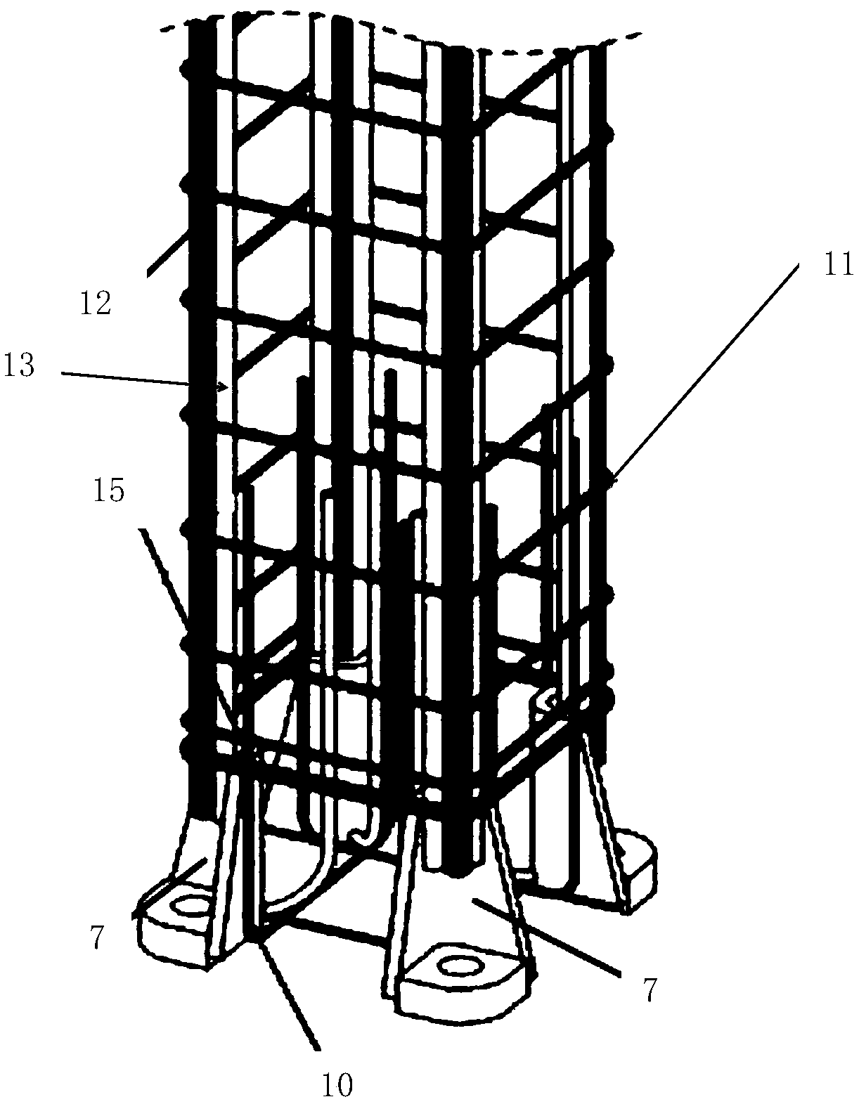 Bolt connecting prefabricated concrete frame structure