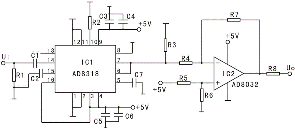 Simple radio frequency receiving detection circuit of real-time information publishing mobile phone