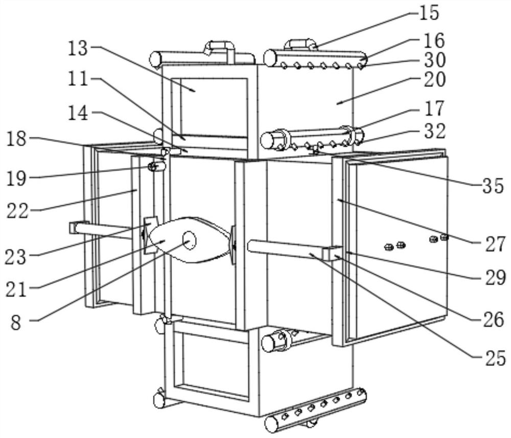 Horizontal fully-opposed internal combustion engine