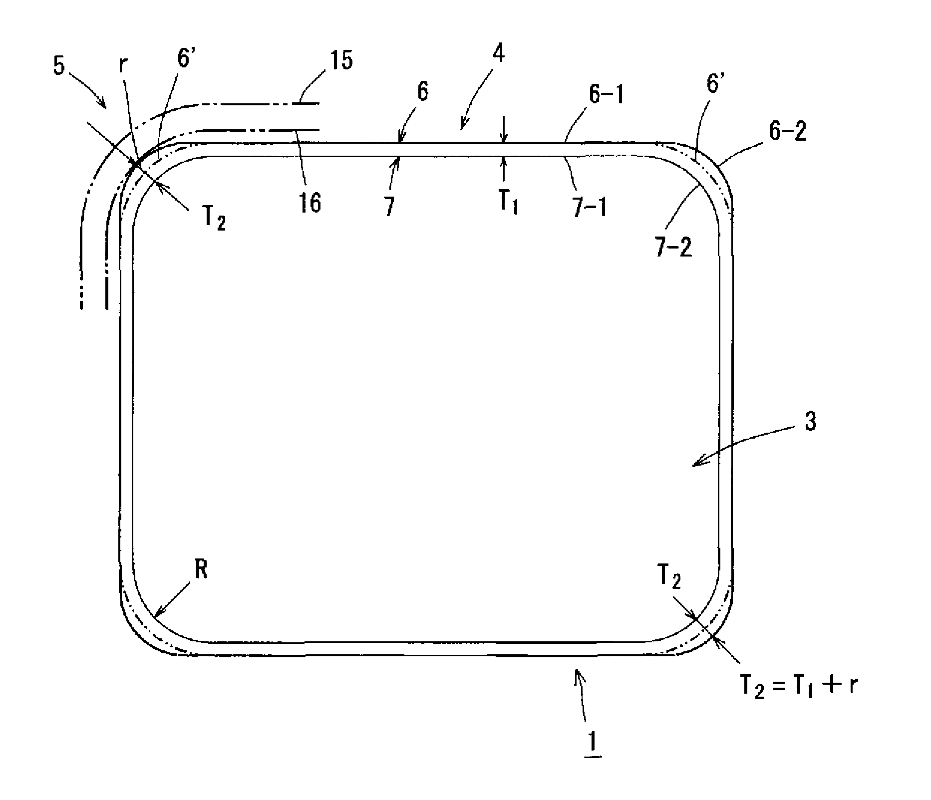 Square can and method and apparatus for double seaming the same